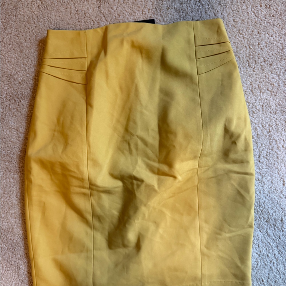 Express Yellow Midi Skirt
